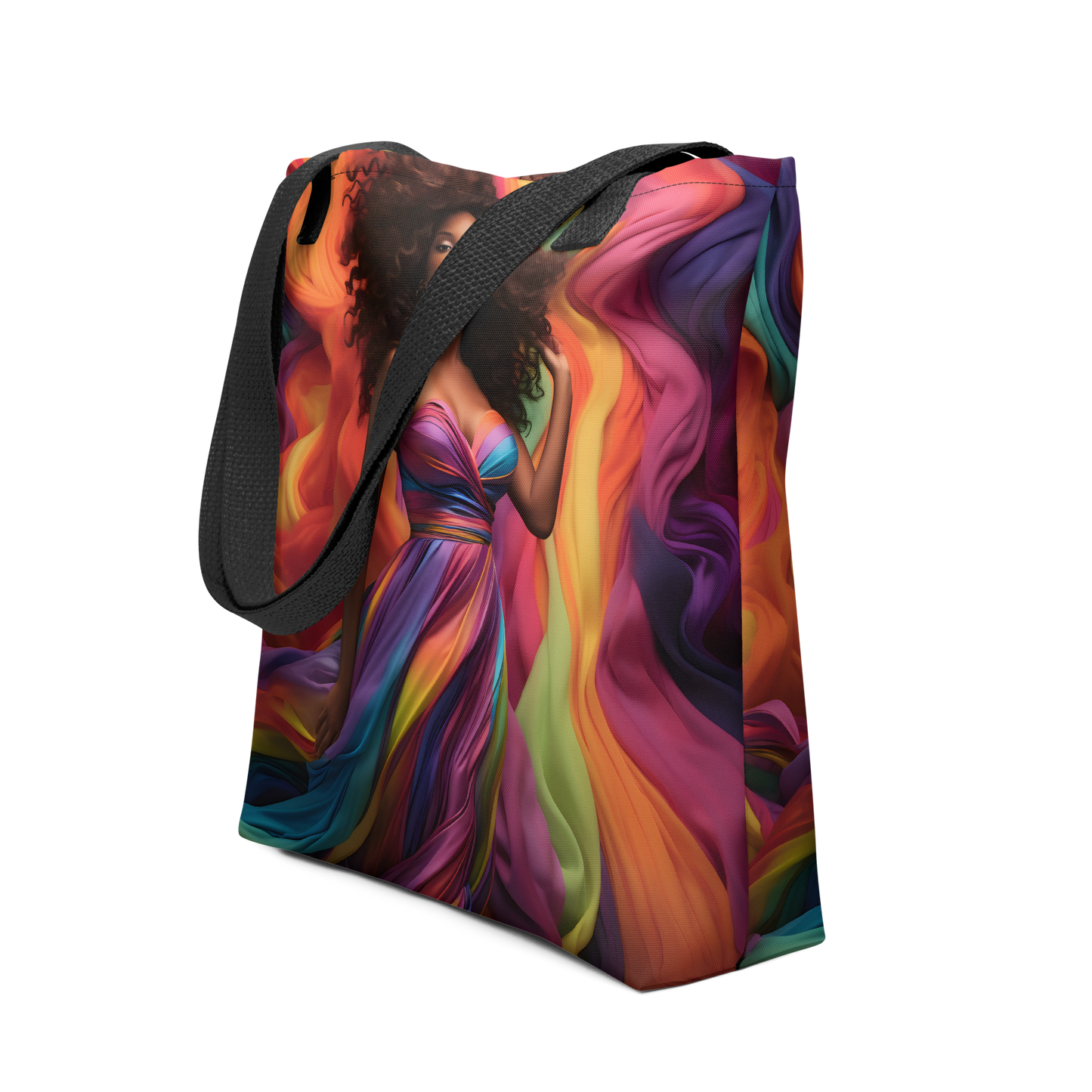 Beautiful Brown Girl in Vibrant Colors Regular Tote