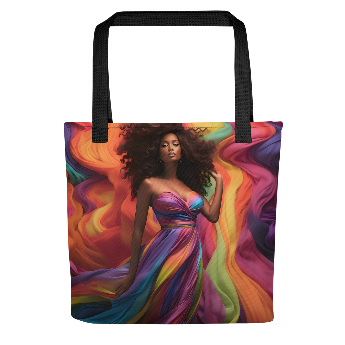 Beautiful Brown Girl in Vibrant Colors Regular Tote